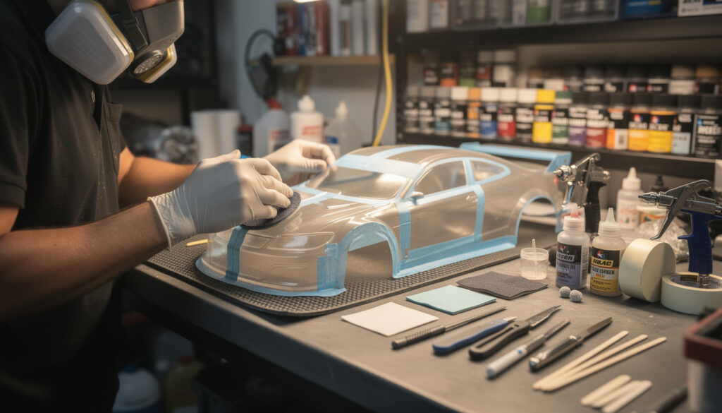 découvrez comment préparer et appliquer la peinture sur la carrosserie de votre voiture rc pour un résultat professionnel et durable. guide étape par étape pour une finition impeccable.