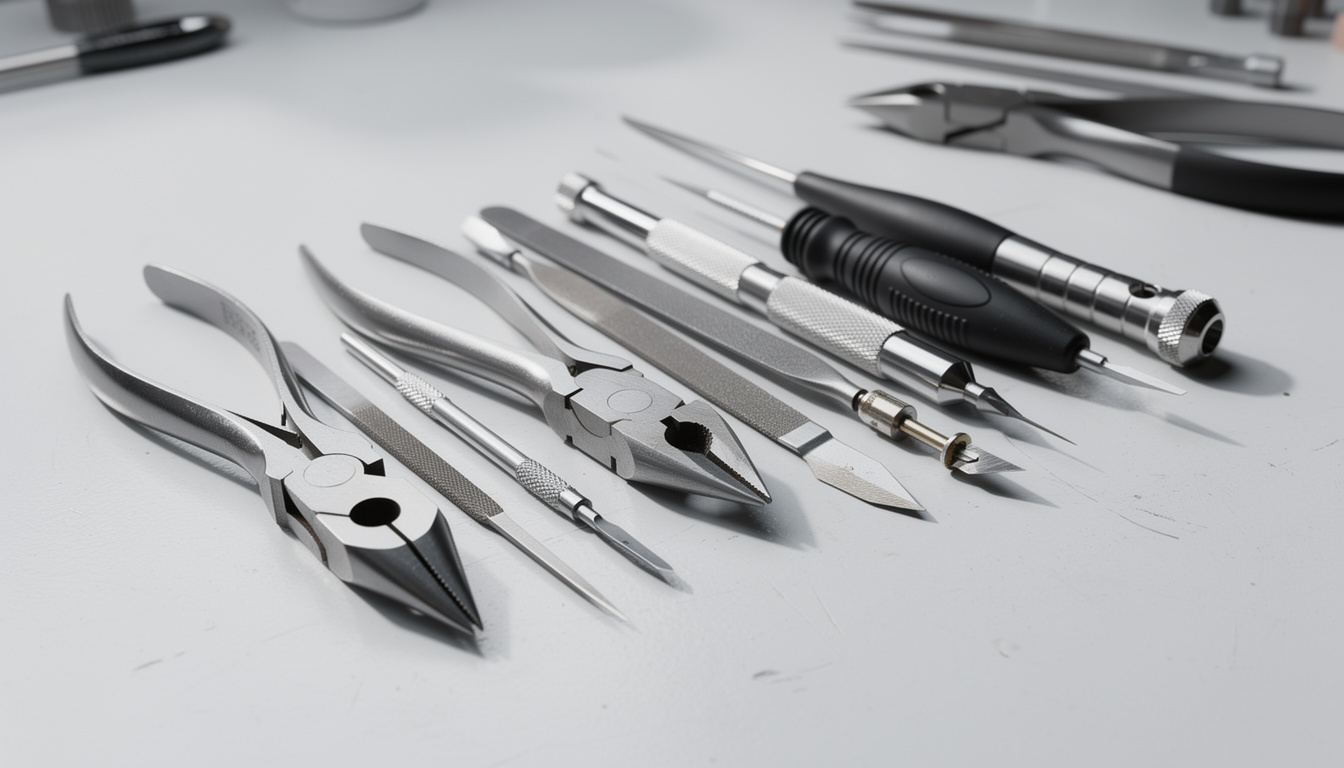 découvrez notre sélection d'outils essentiels pour le modélisme : pinces, cutters, limes et matériel de précision pour des réalisations parfaites et détaillées.