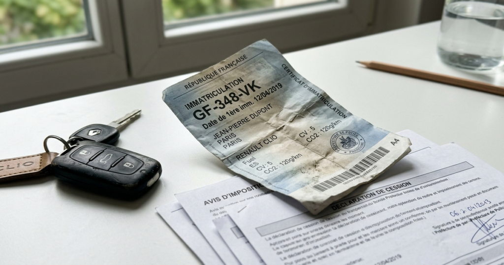 Écrasement de carte grise